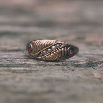 1890 Pearl Gills Ring - Lost Owl Jewelry