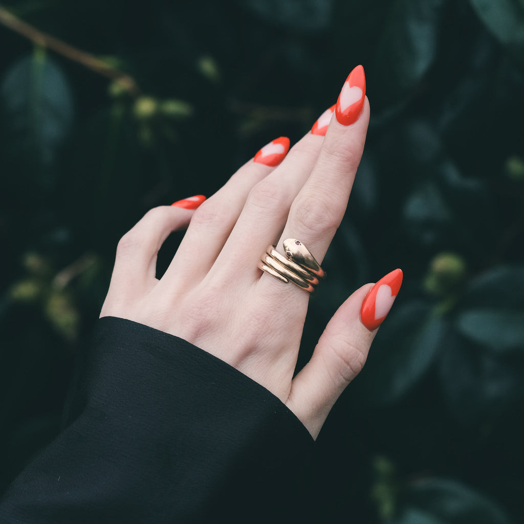 1896 Coiled Snake Ring - Lost Owl Jewelry