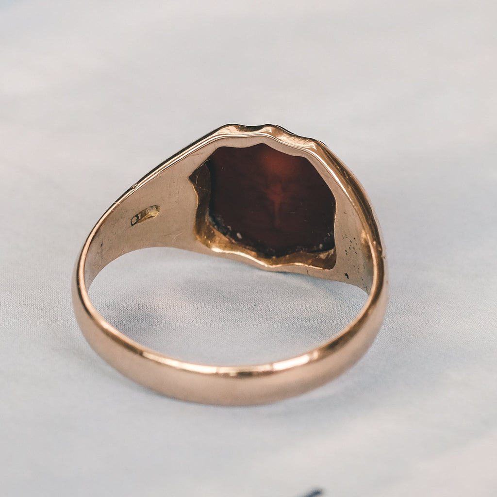 1896 'Sun Stag' Signet Ring - Lost Owl Jewelry