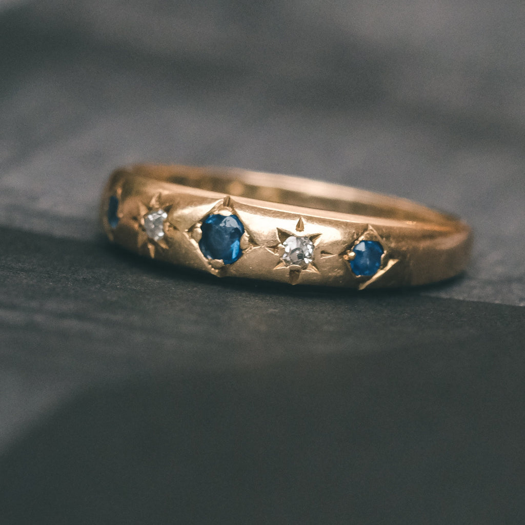 1898 Sapphire Gypsy Ring - Lost Owl Jewelry