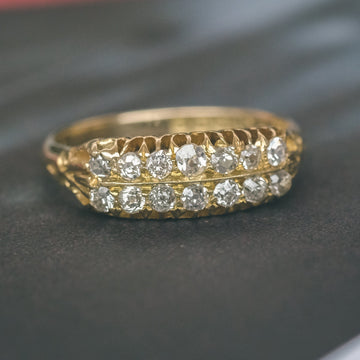1904 Diamond Double Row Ring - Lost Owl Jewelry