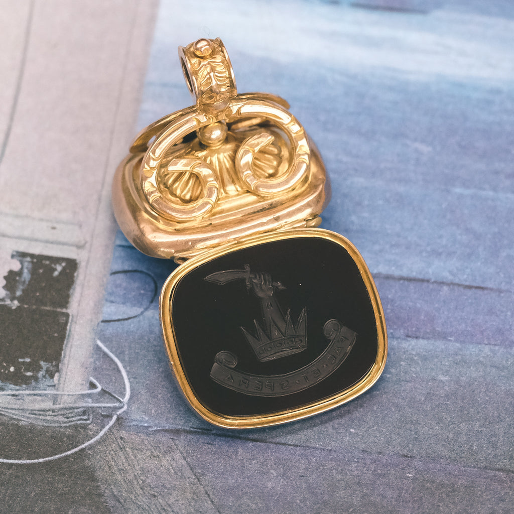 1907 Intaglio Seal Fob - Lost Owl Jewelry