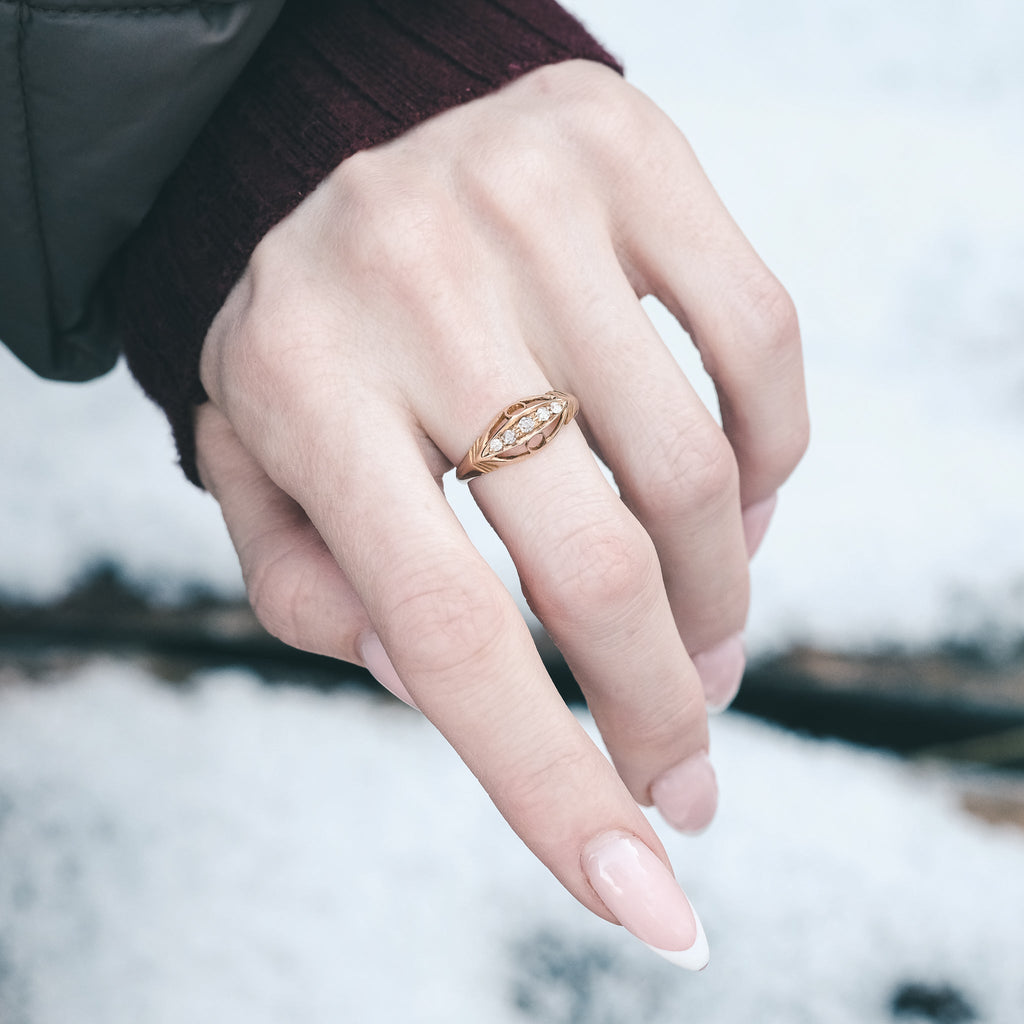 1914 Futurist Boat Ring - Lost Owl Jewelry