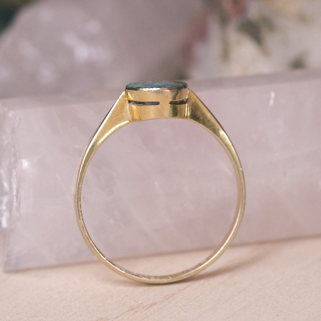 1919 Black Opal Ring - Lost Owl Jewelry