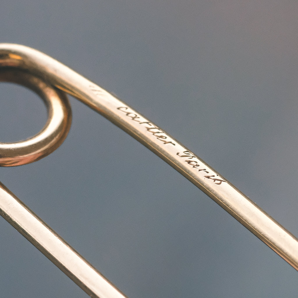 1920s Cartier Safety Pin - Lost Owl Jewelry
