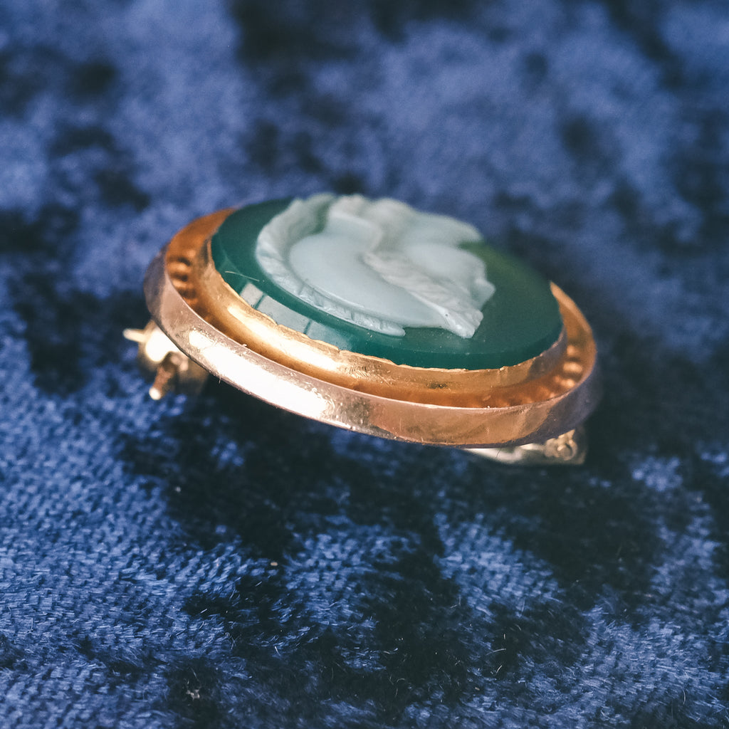 1930s Athena Cameo Brooch - Lost Owl Jewelry