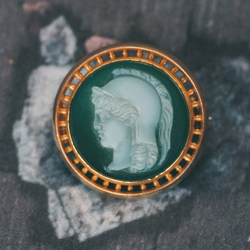 1930s Athena Cameo Brooch - Lost Owl Jewelry