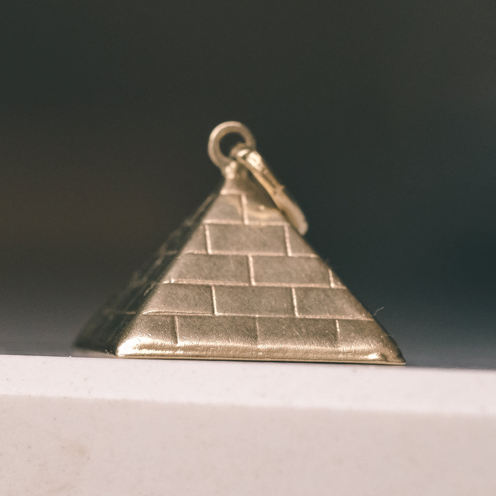 1930s Pyramid Charm - Lost Owl Jewelry