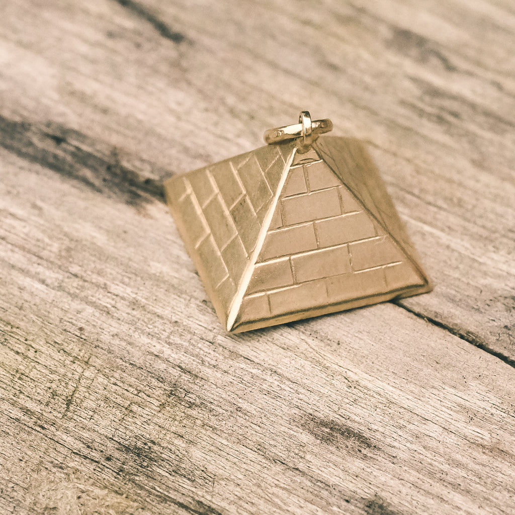 1930s Pyramid Charm - Lost Owl Jewelry