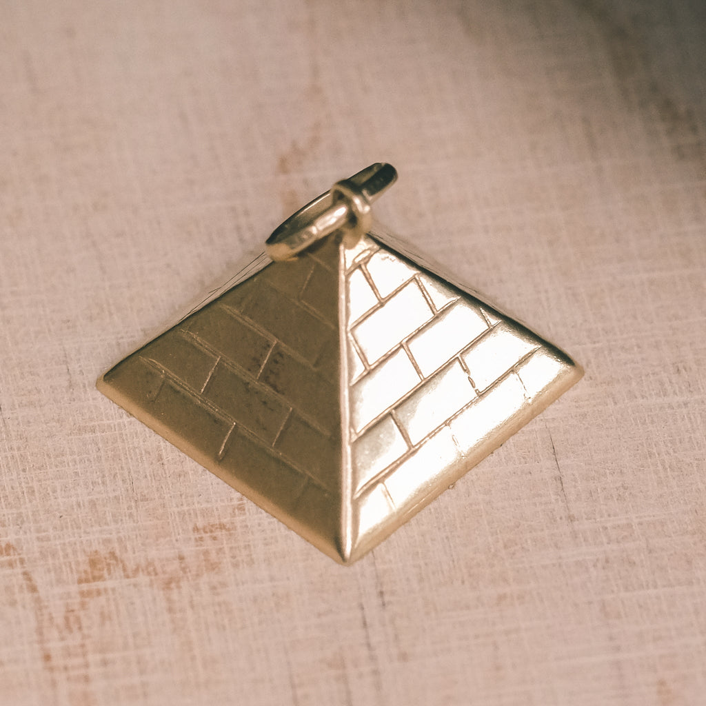 1930s Pyramid Charm - Lost Owl Jewelry