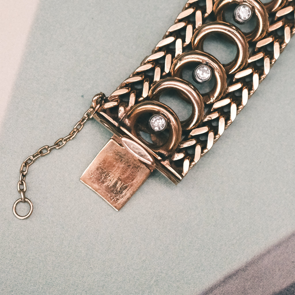 1950s Chains & Hoops Bracelet - Lost Owl Jewelry