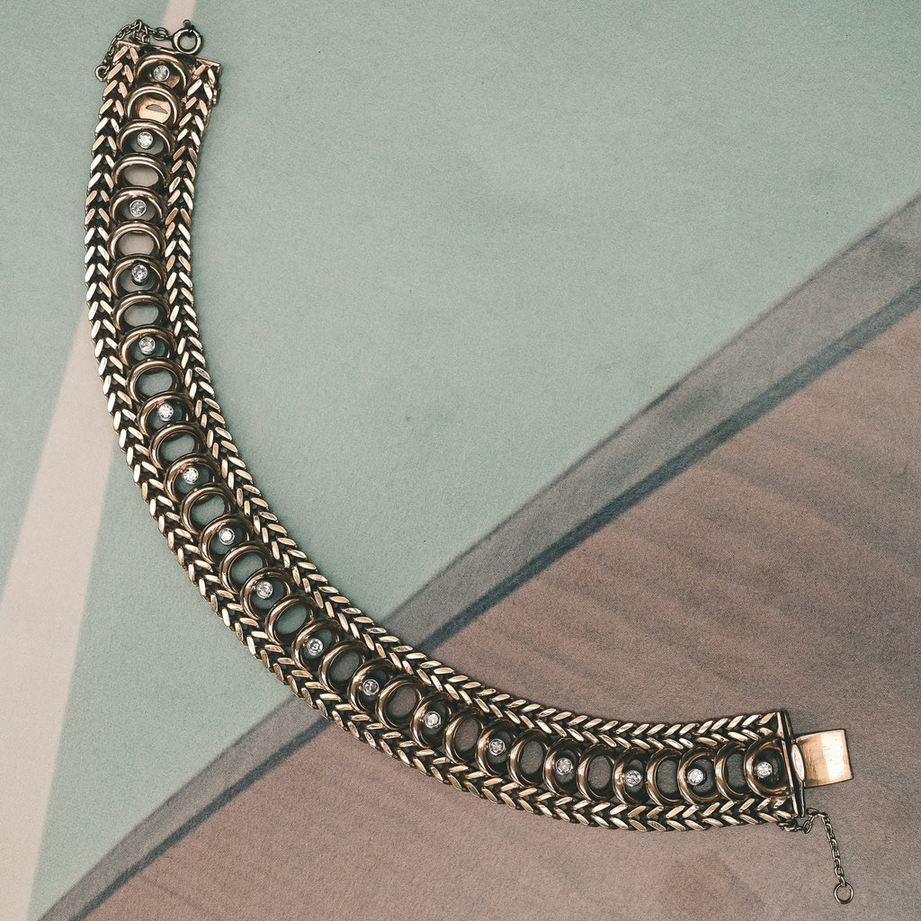 1950s Chains & Hoops Bracelet - Lost Owl Jewelry