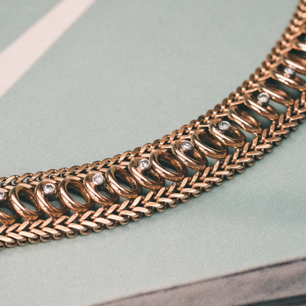 1950s Chains & Hoops Bracelet - Lost Owl Jewelry