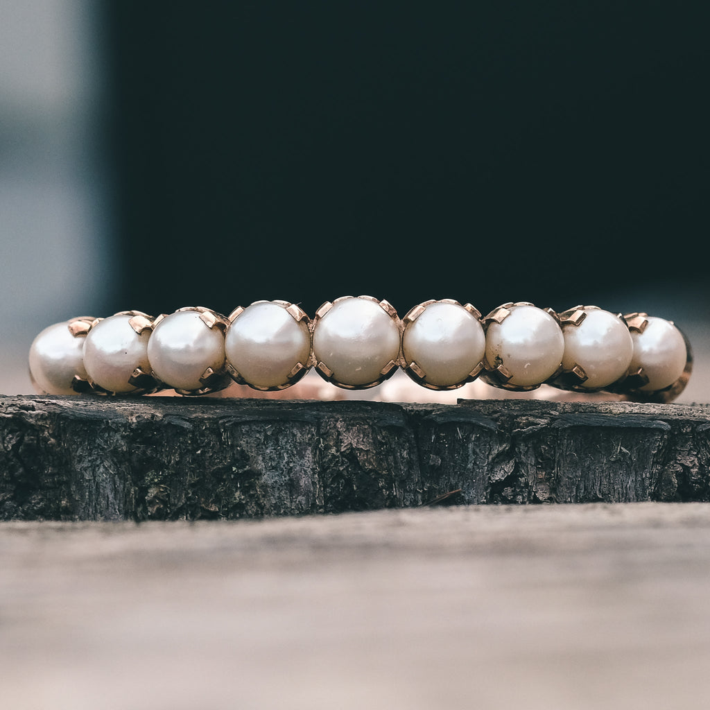 1950s Pearl Bangle - Lost Owl Jewelry
