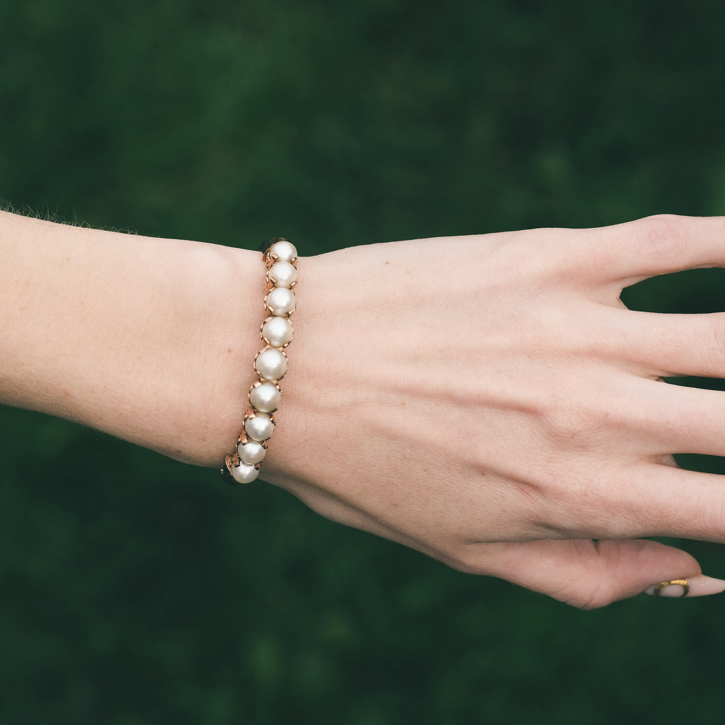 1950s Pearl Bangle - Lost Owl Jewelry