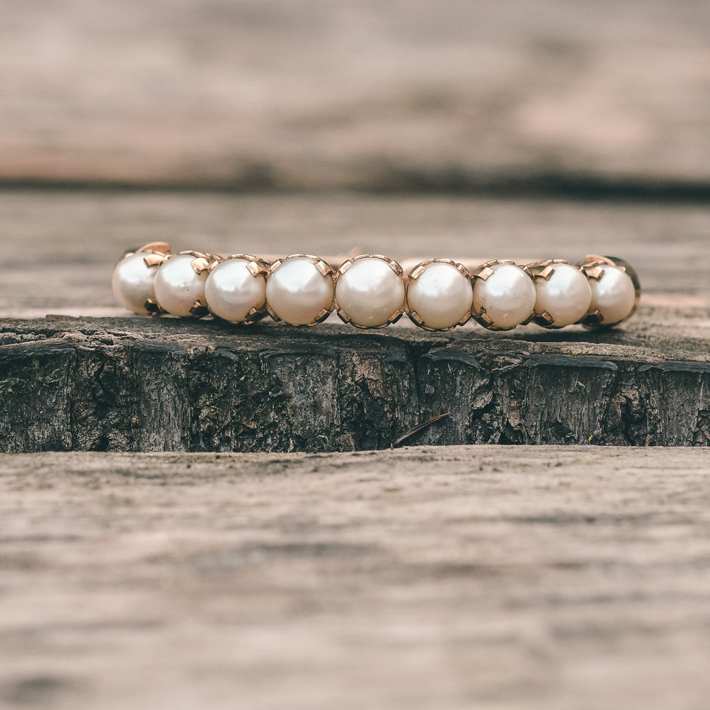 1950s Pearl Bangle - Lost Owl Jewelry