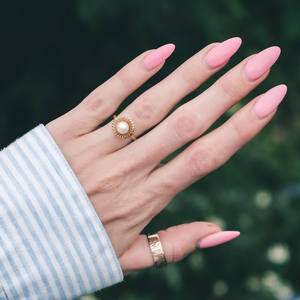 1950s Pearl Sun Ring - Lost Owl Jewelry