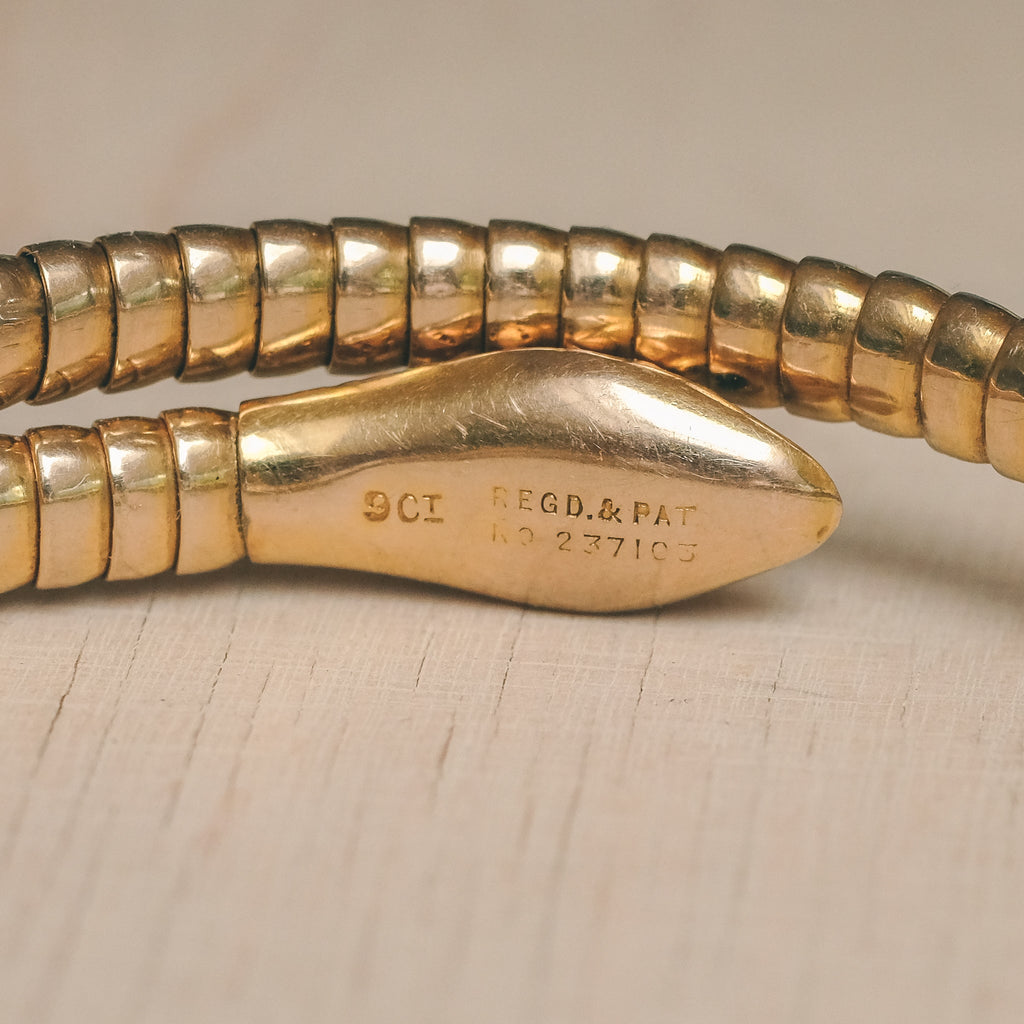 1950s Tubogas Snake Bracelet - Lost Owl Jewelry