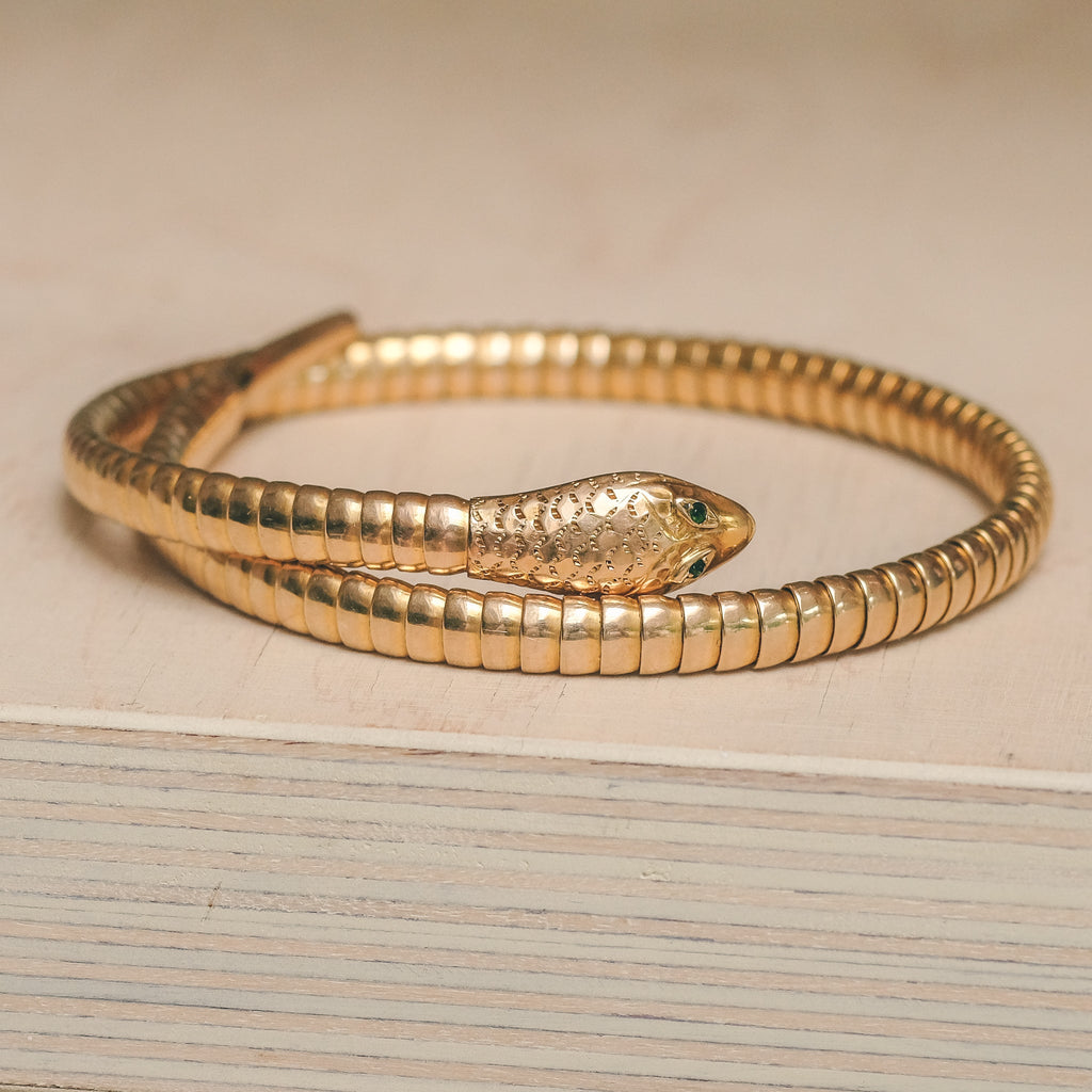 1950s Tubogas Snake Bracelet - Lost Owl Jewelry
