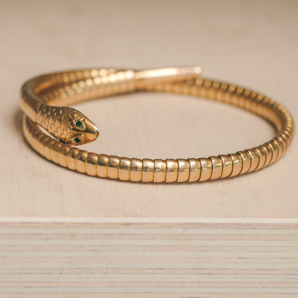 1950s Tubogas Snake Bracelet - Lost Owl Jewelry