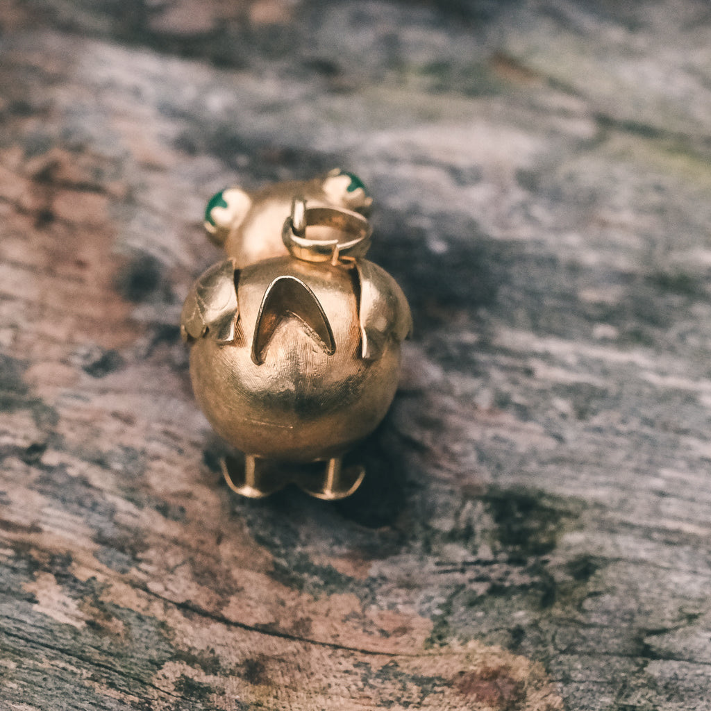 1960s Gold Duck Pendant - Lost Owl Jewelry