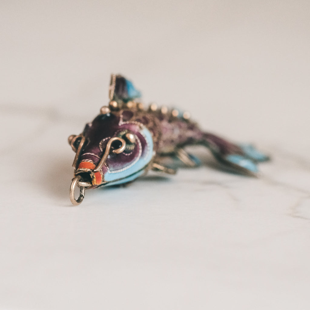 1960s Koi Carp Pendant - Lost Owl Jewelry