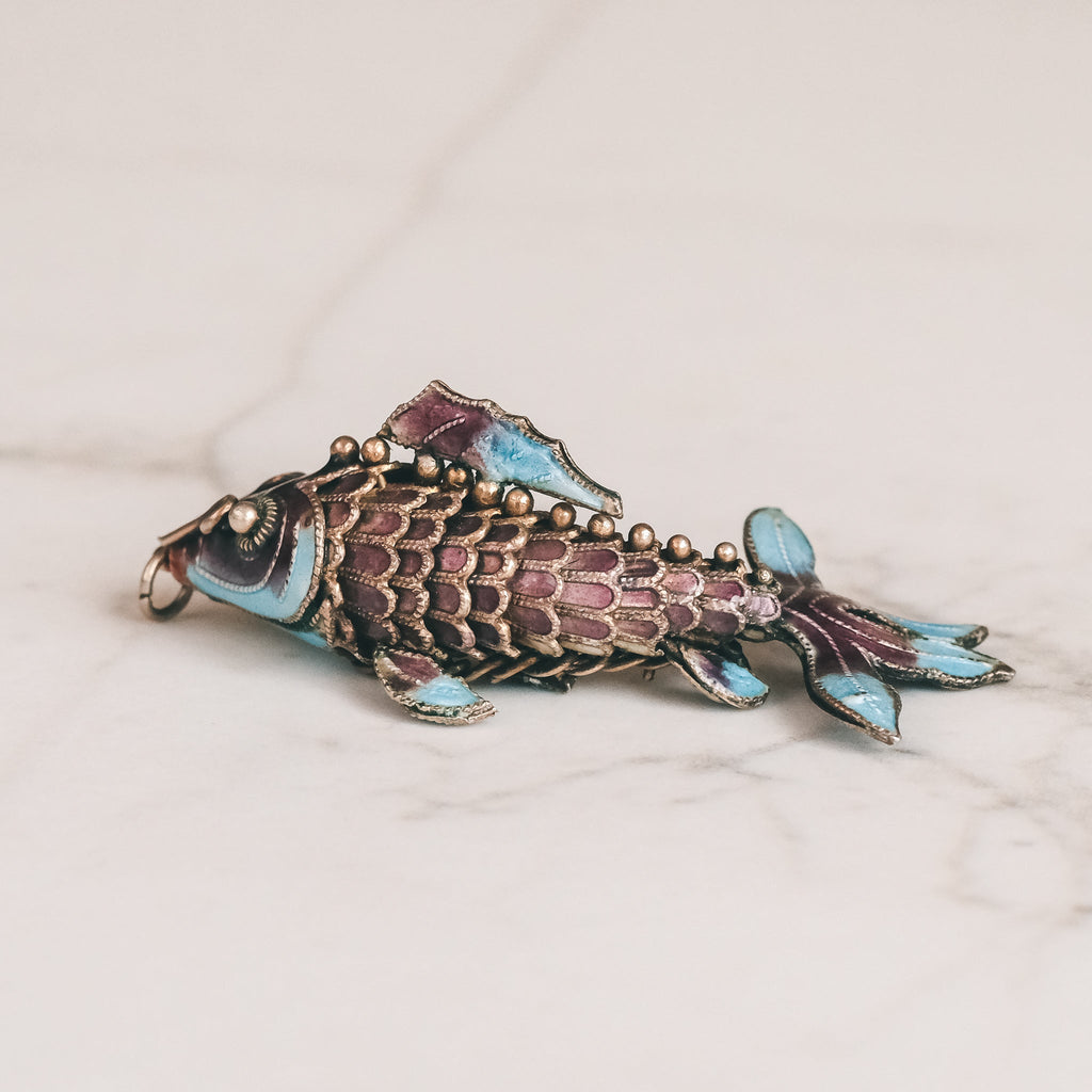 1960s Koi Carp Pendant - Lost Owl Jewelry