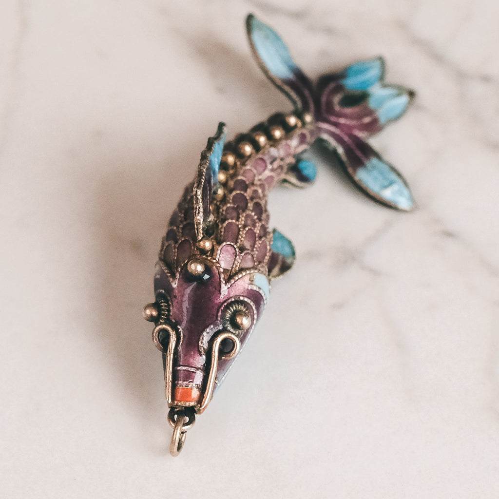 1960s Koi Carp Pendant - Lost Owl Jewelry
