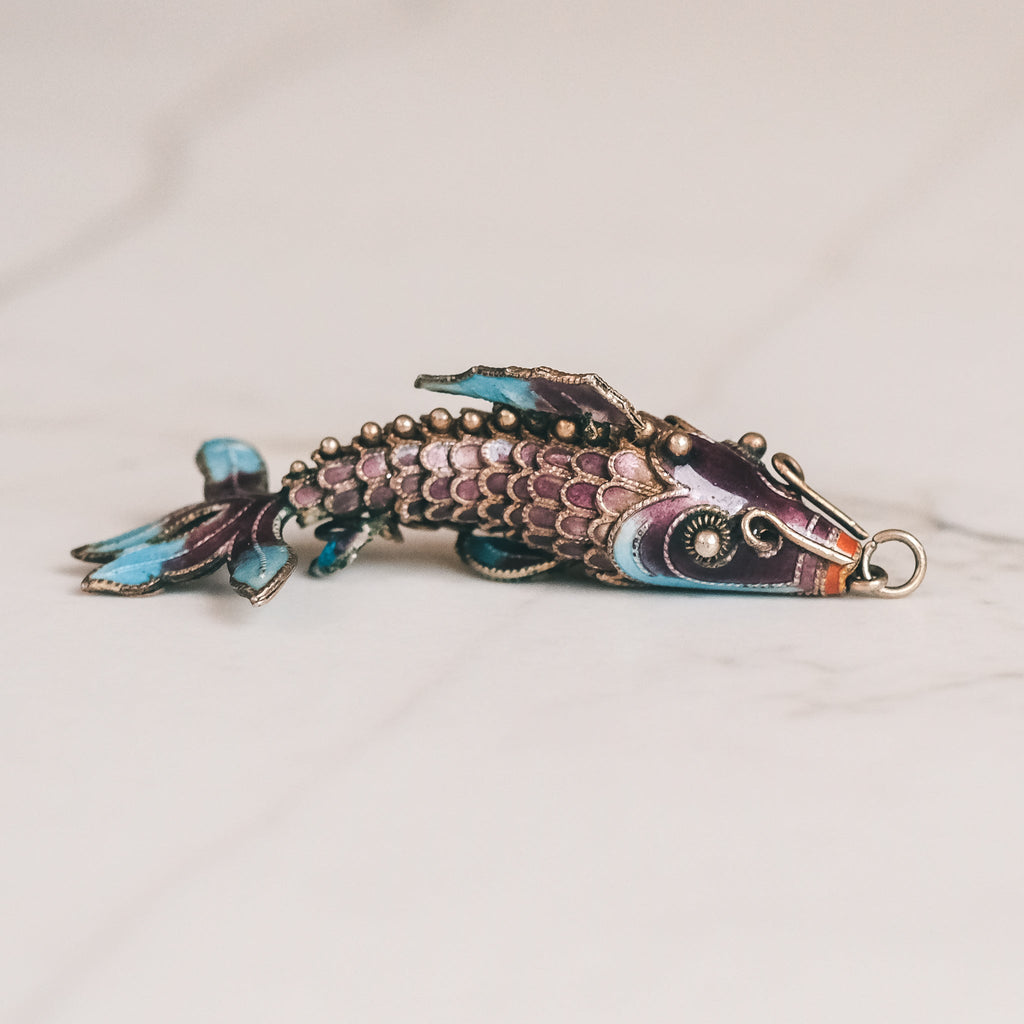1960s Koi Carp Pendant - Lost Owl Jewelry