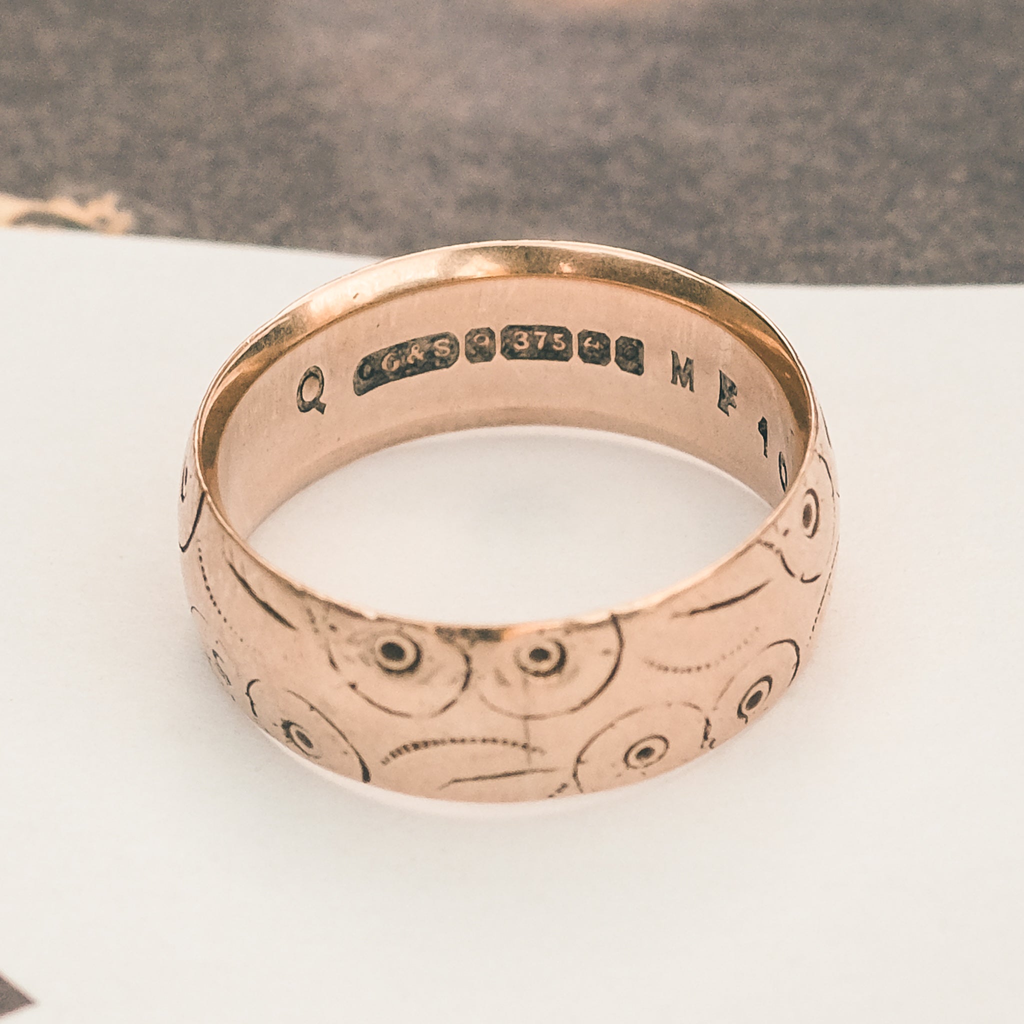 1963 Engraved Band by Charles Green Son – Lost Owl Jewelry