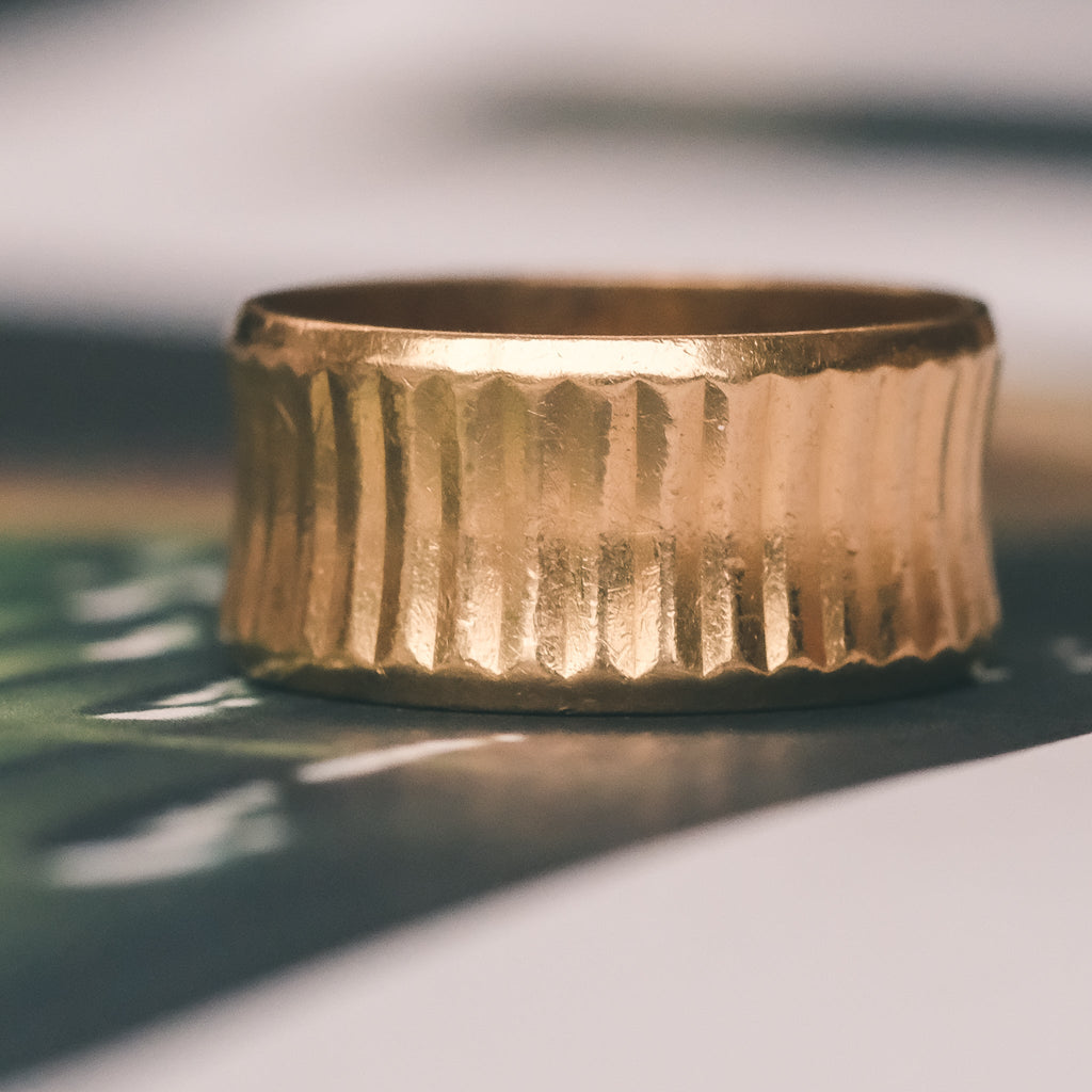 1964 22ct Gold Fluted Band – Lost Owl Jewelry