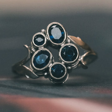 1967 Bernard Instone Sapphire Ring - Lost Owl Jewelry