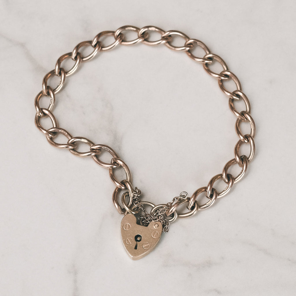 1968 Gold Curb Link Bracelet - Lost Owl Jewelry