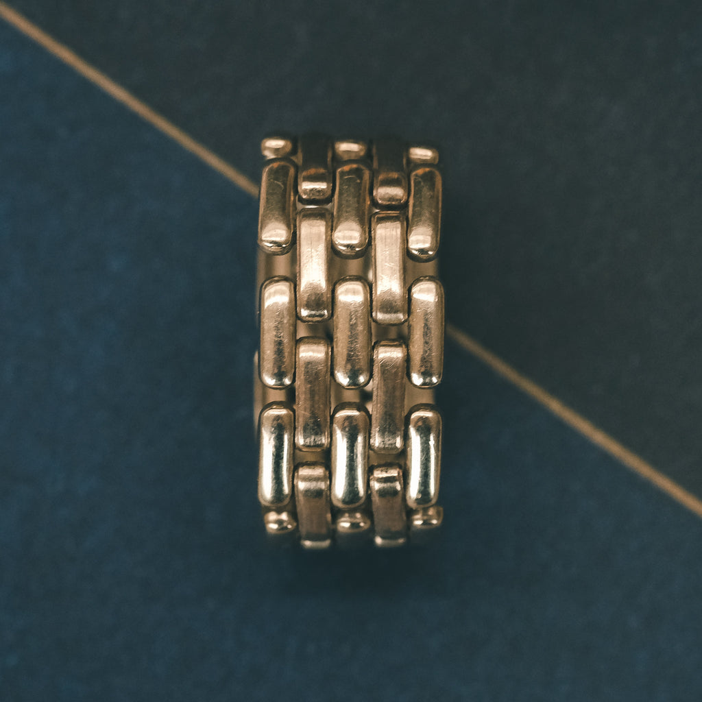 1970s Brick-Link Chain Ring – Lost Owl Jewelry