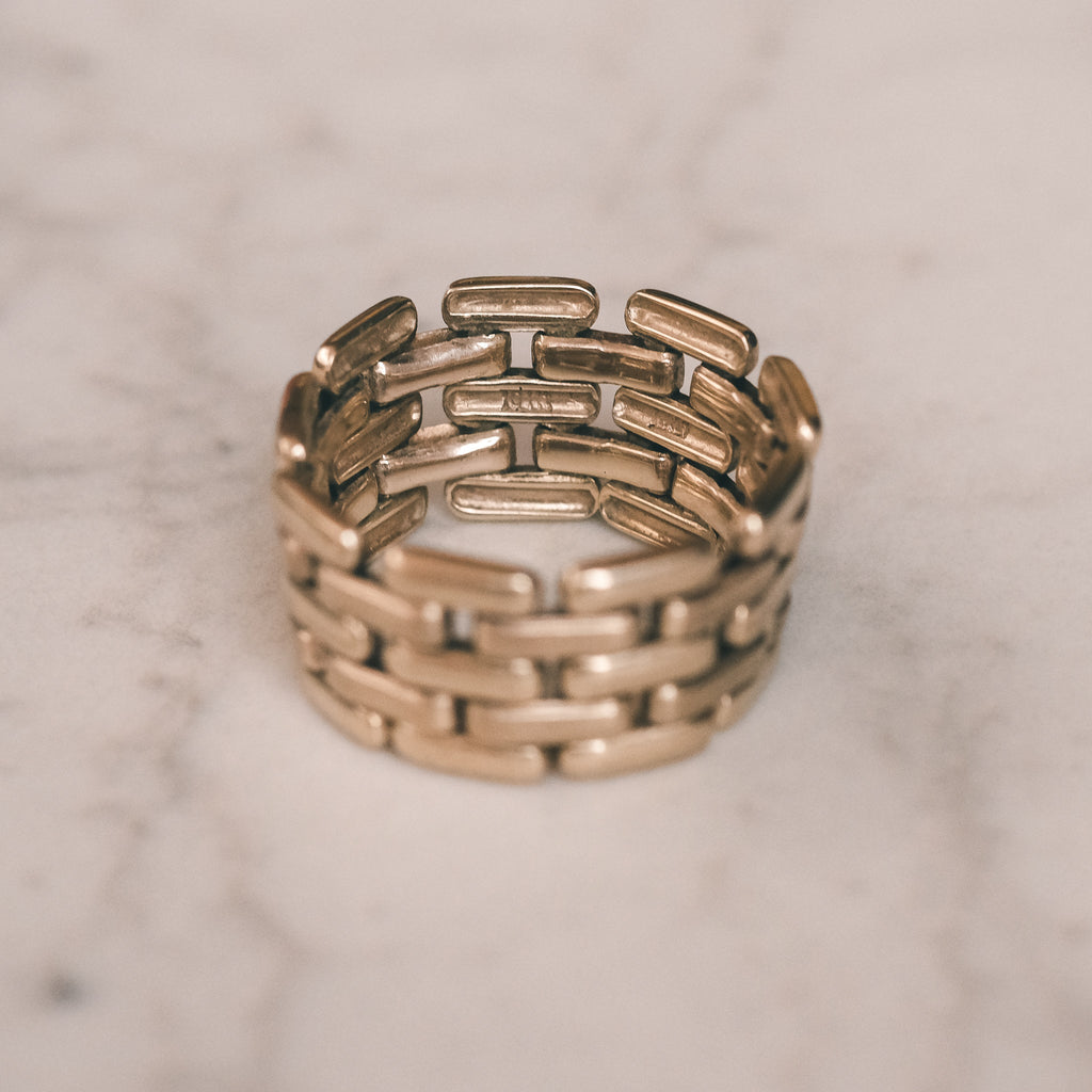 1970s Brick-Link Chain Ring – Lost Owl Jewelry