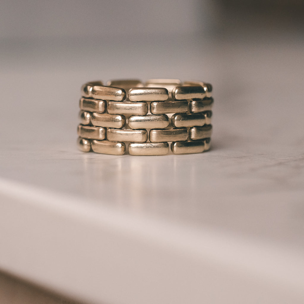 1970s Brick-Link Chain Ring – Lost Owl Jewelry