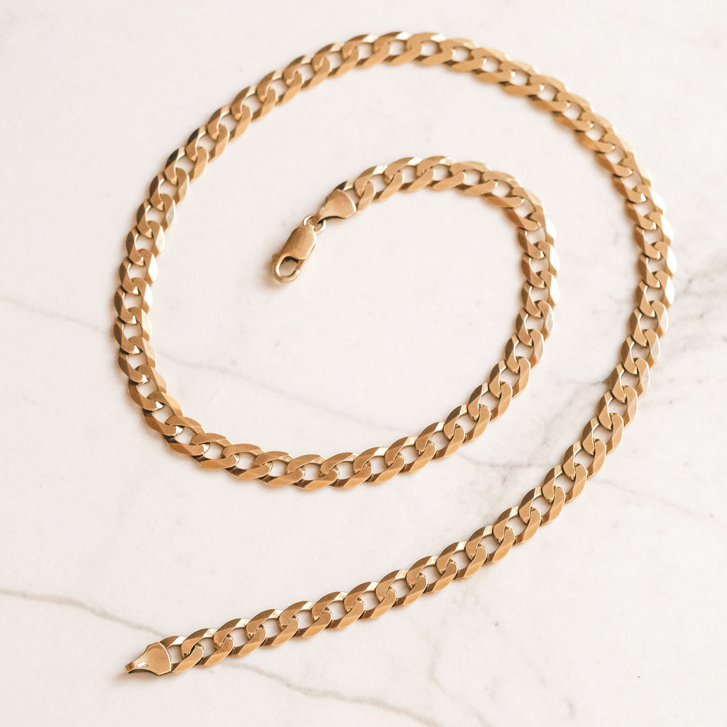 1970s Gold Cuban Link Chain - Lost Owl Jewelry