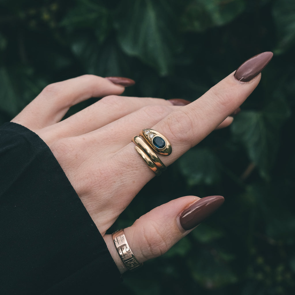 1970s Modernist Snake Ring - Lost Owl Jewelry