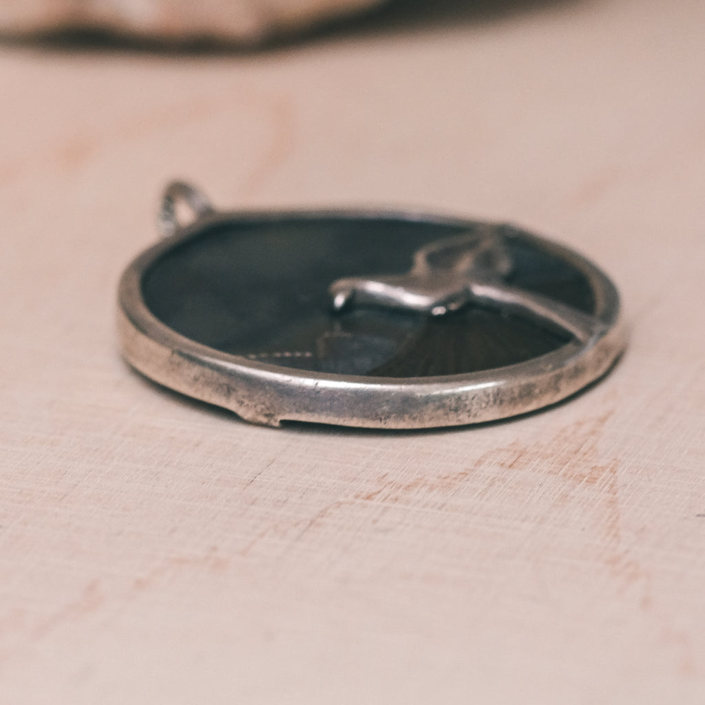 1970s Titanium Landscape Pendant by Dust - Lost Owl Jewelry