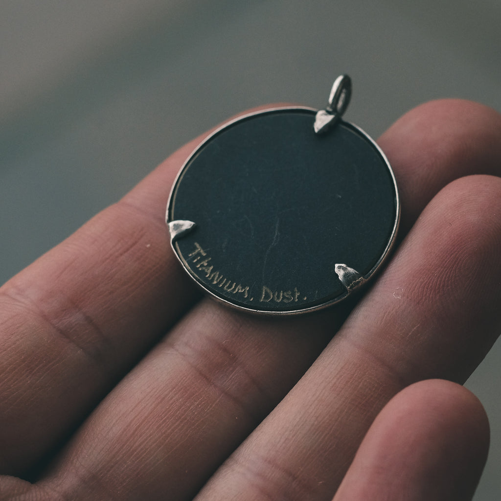 1970s Titanium Landscape Pendant by Dust - Lost Owl Jewelry