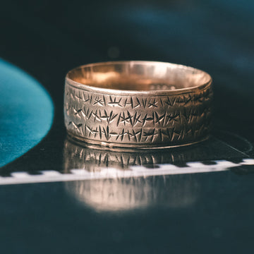 1973 Bamboo Engraved Band - Lost Owl Jewelry