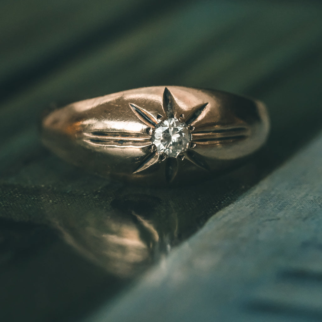 1975 Diamond Star Bombé Ring - Lost Owl Jewelry