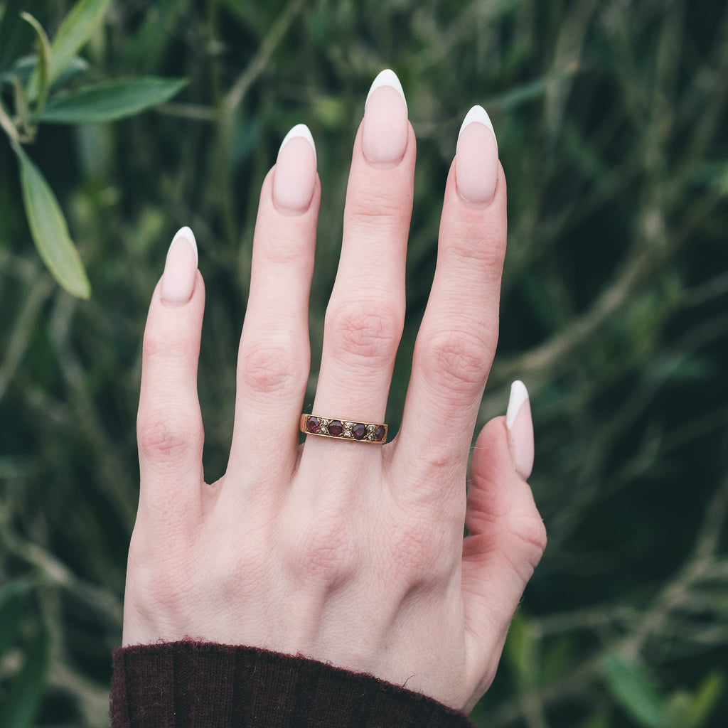 1977 Ruby Half-Hoop Ring - Lost Owl Jewelry