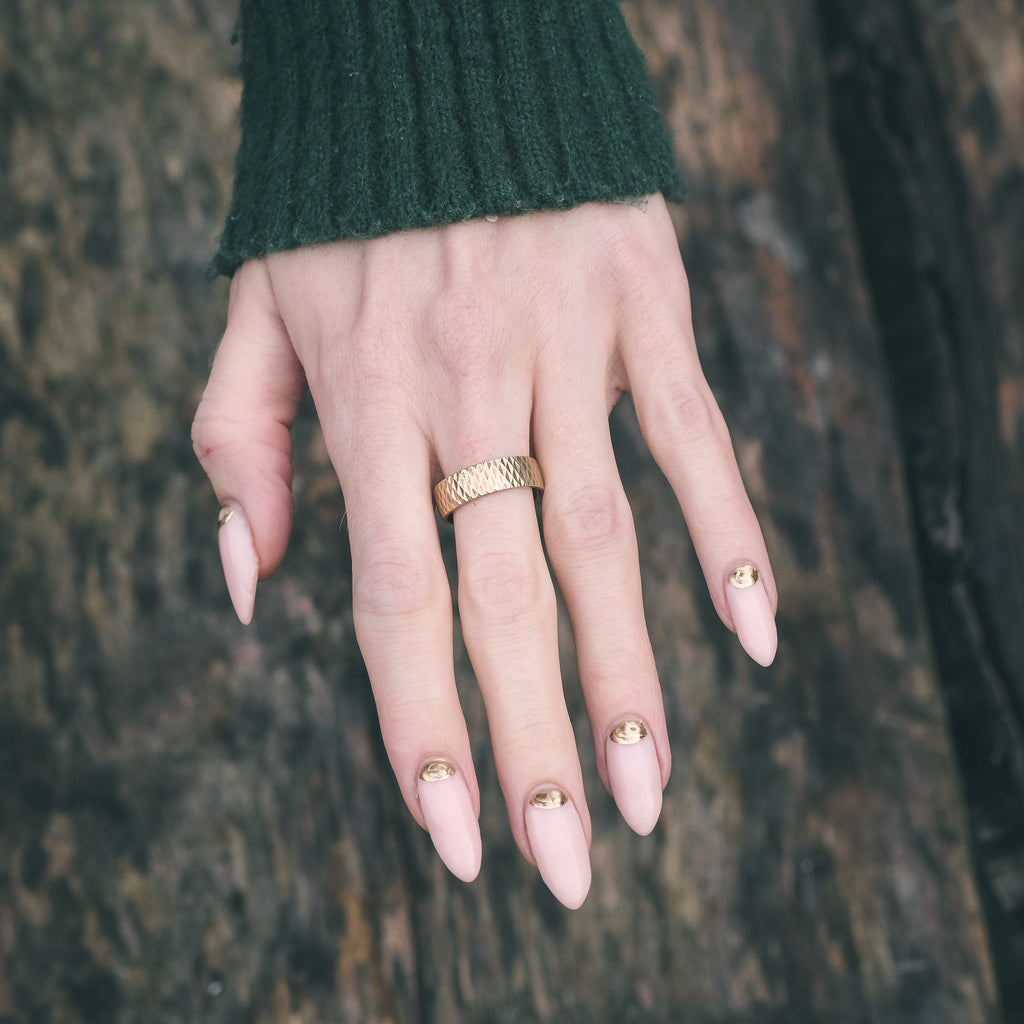 1979 Textured Gold Band - Lost Owl Jewelry