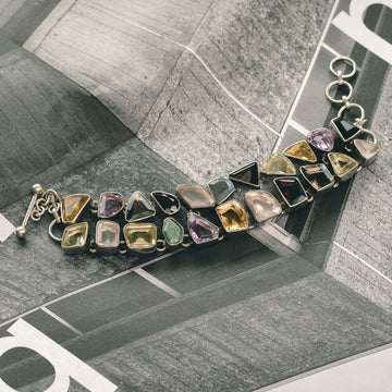 1980s Modernist Harlequin Bracelet - Lost Owl Jewelry