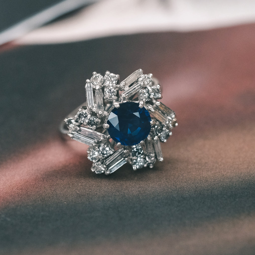 1980s Sapphire Cocktail Ring – Lost Owl Jewelry