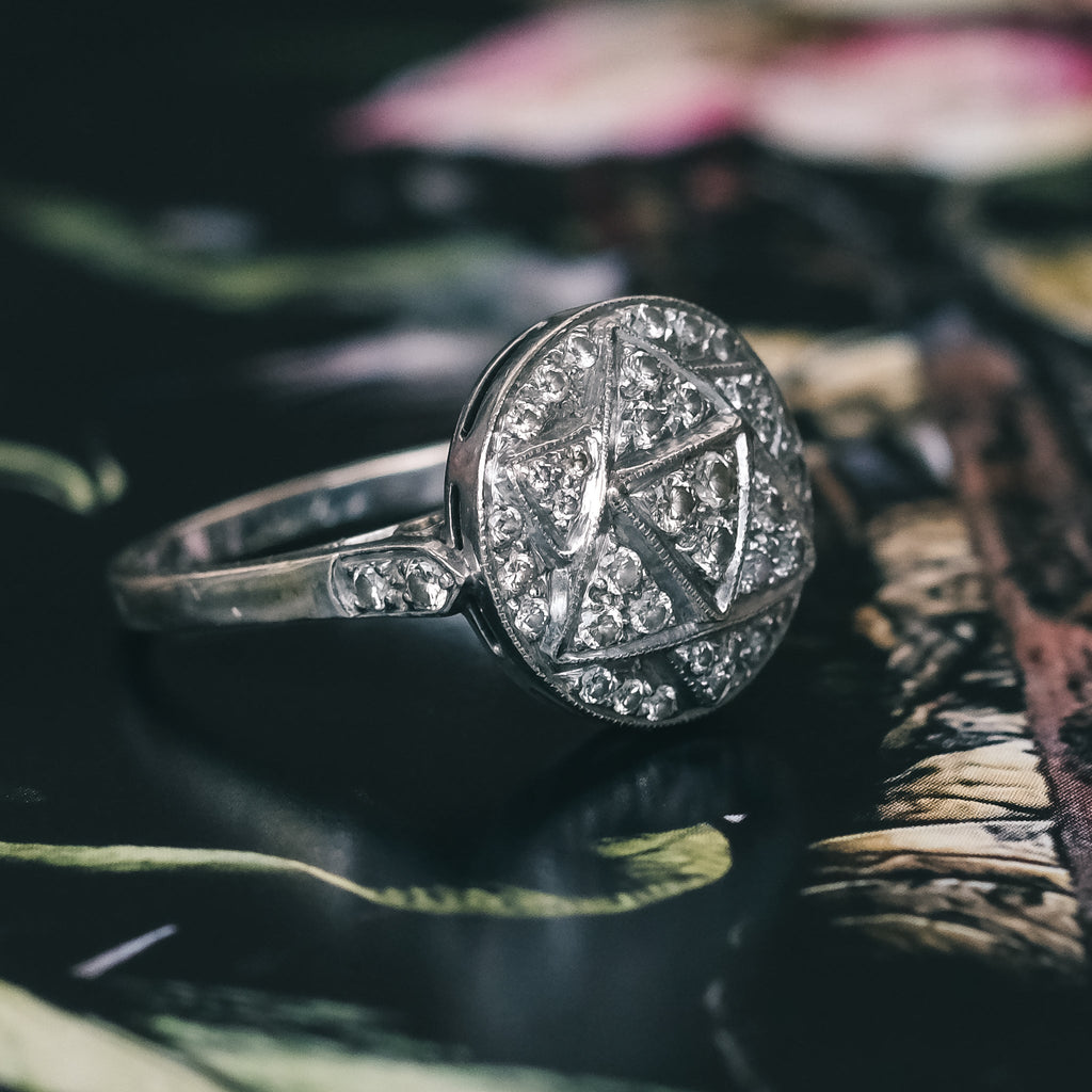 1980s Triforce Cluster Ring - Lost Owl Jewelry