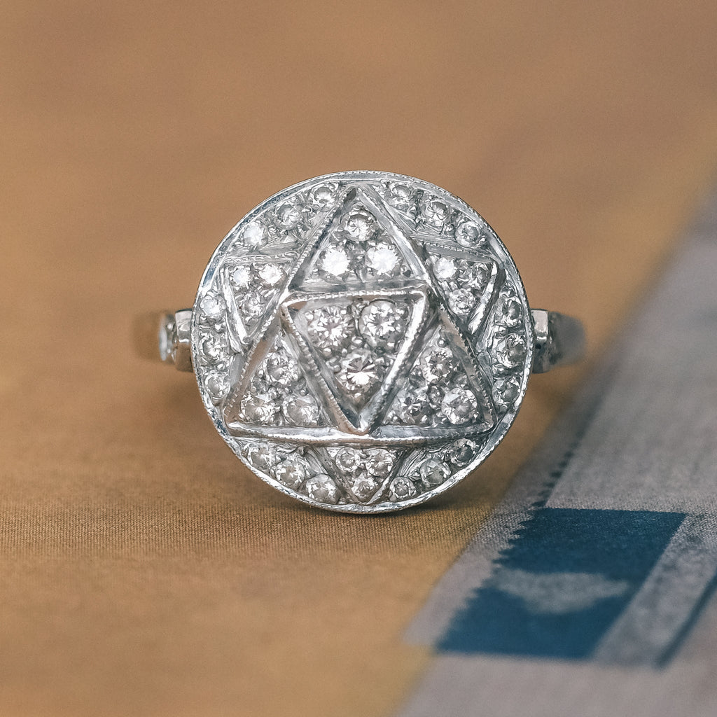 1980s Triforce Cluster Ring - Lost Owl Jewelry