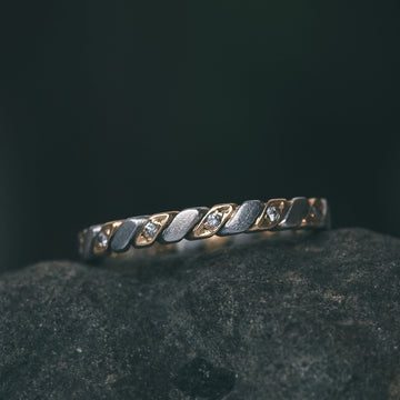 1983 Bimetal Eternity Ring - Lost Owl Jewelry