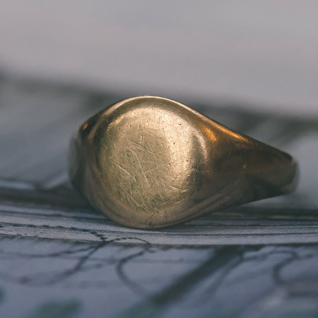 1986 Gold Signet Ring - Lost Owl Jewelry